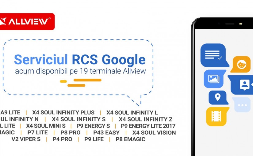 Allview introduce serviciul de mesagerie RCS Google™ pe 19 terminale, funcțional în rețelele Orange și Vodafone