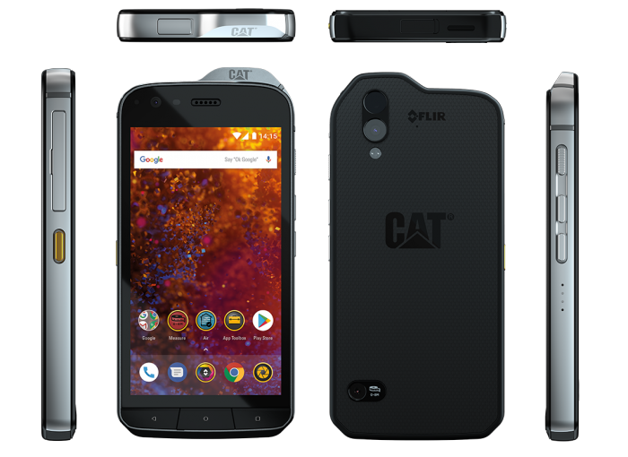 Smartphone-ul Cat® S61, acum la vânzare Dotat cu instrumente de lucru: imagistică termică integrată, senzor pentru măsurarea calității aerului din interior și măsurarea distanței asistate de laser